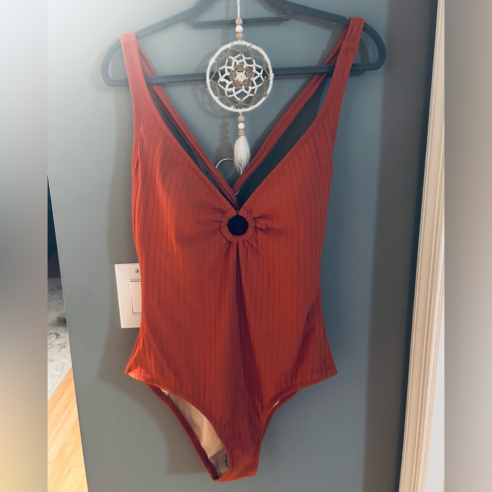 Kona Sol Rust Orange Swimsuit